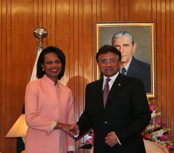 Pervez Musharraf - Secretary Rice met with Pakistani President Pervez Musharraf at the Presidential Palace today.