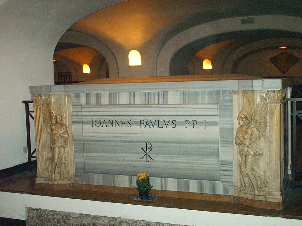 John Paul I - Tomb of pope Johannes Paulus I (Albino Luciani), "grotte vaticane" Basilica di San Pietro