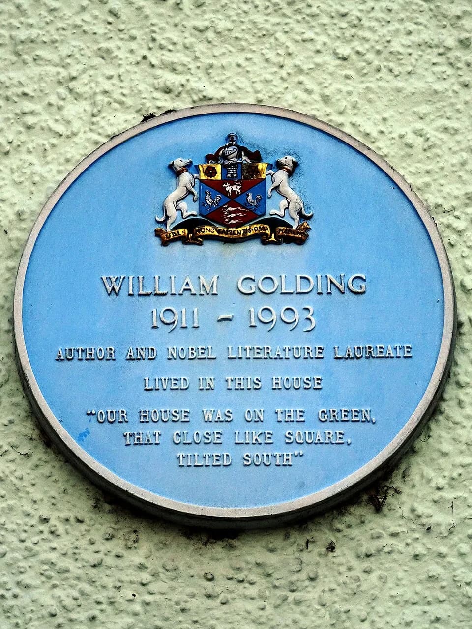William Golding - William Golding 1911-1993 author and Nobel Literature Laureate lived in this house. "Our house was on the green that close like square, tilted south" Marlborough Town Council Plaque
