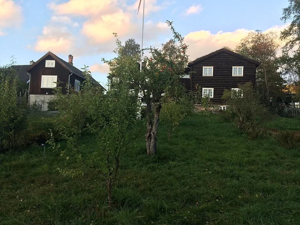 Sigrid Undset - Bjerkebæk sett fra eplehagen