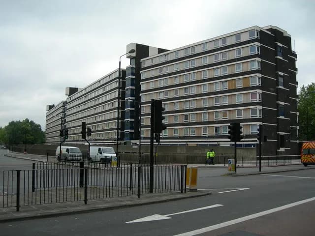John Ruskin - Aberfeldy House, John Ruskin Street. These flats are at the junction of Camberwell New Road.