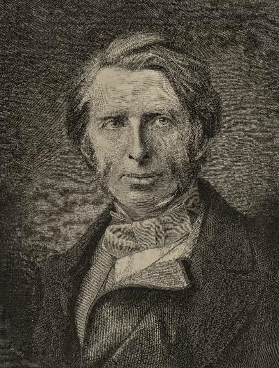 John Ruskin - A portrait from the Welsh Portrait Collection at the National Library of Wales. Depicted person:  John Ruskin – English writer and art critic (1819–1900)