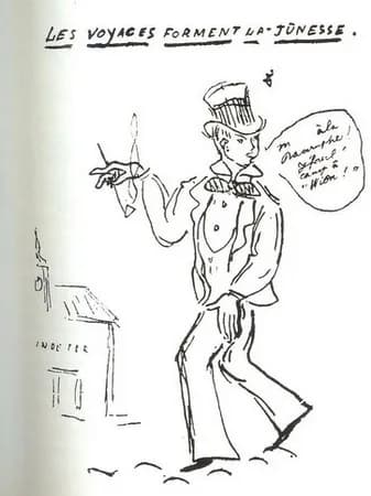Paul Verlaine - Drawing of Arthur Rimbaud by Paul Verlaine