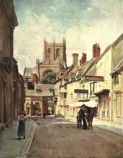 Thomas Hardy - Long Street, Sherborne (The location for the "Sherton Abbas" of the "Wessex" novels of Thomas Hardy)