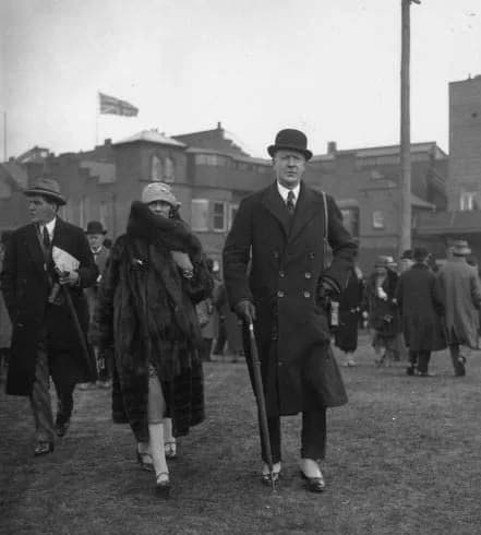 Coco Chanel - Hugh Richard Arthur Grosvenor, Duke of Westminster and Coco Chanel at the Grand National, Aintree. With them, Galloper Smith, Earl of Birkenhead