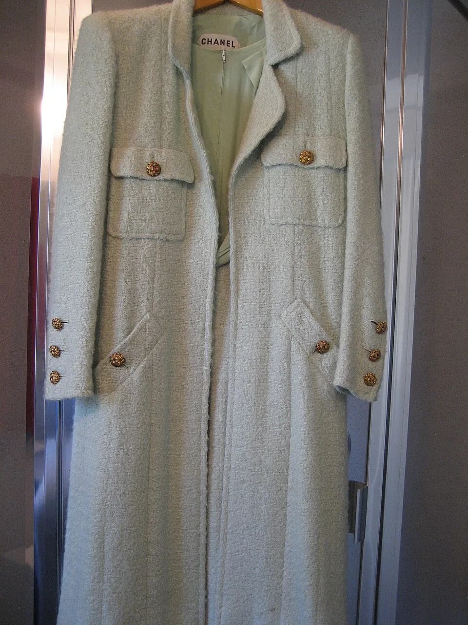Coco Chanel - A Chanel Haute Couture suit, cashmere with long coat and matching dress, circa 1960, designed by Coco Chanel.