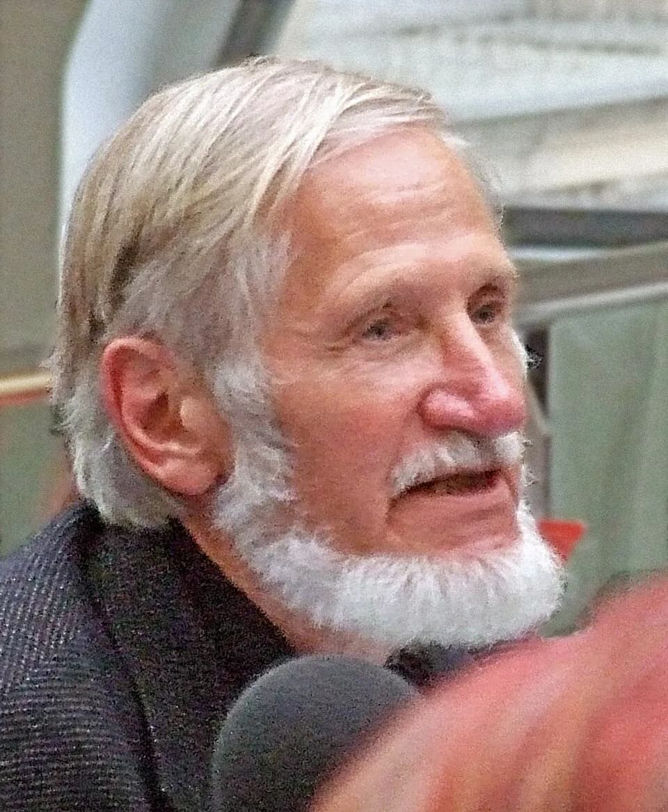 Heinrich Böll - Rupert Neudeck, bei einer öffentlichen Veranstaltung
