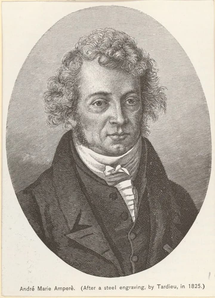 André-Marie Ampère - André Marie Ampère, Original Dimensions: Graphic: 10.1 x 7.6 cm oval / Sheet: 11.7 x 8.7 cm