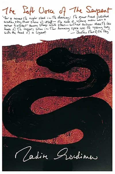 Nadine Gordimer - "The Soft Voice of the Serpent" by Nadine Gordimer (Book cover). Publisher: S. Fischer Verlag.