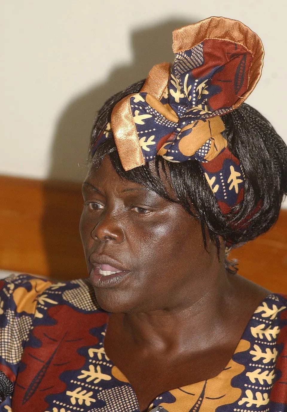 Wangari Muta Maathai - A primeira mulher da África a ganhar o Prêmio Nobel da Paz, em 2004, Wangari Maathai, durante entrevista na 2ª Conferência de Intelectuais da África e da Diáspora, Salvador (BA)