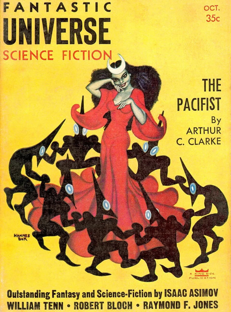 Arthur C. Clarke - Cover of Fantastic Universe, October 1956