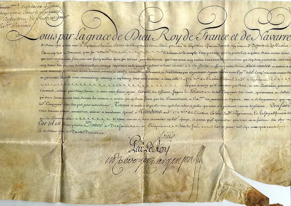 Louis XVI of France - 1788 royal order for Comte de Barrême