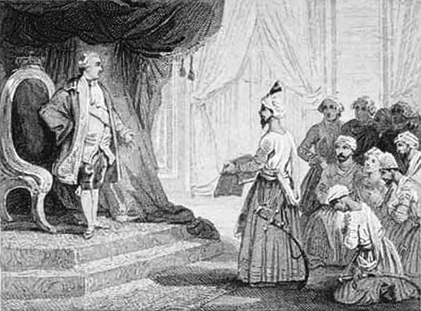 Louis XVI of France - Louis XVI Receives the Ambassadors of Tipu Sultan, 1788. Dates: French 19th century.