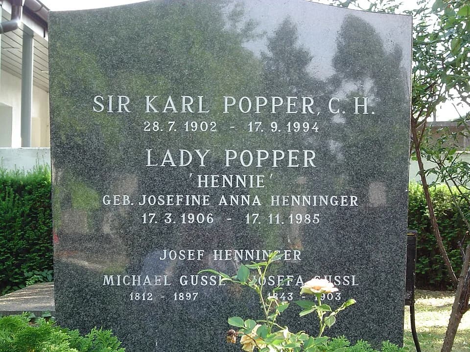 Karl Popper - A photo I took of Karl Popper's grave in Lainzer Friedhof outside Vienna Austria.