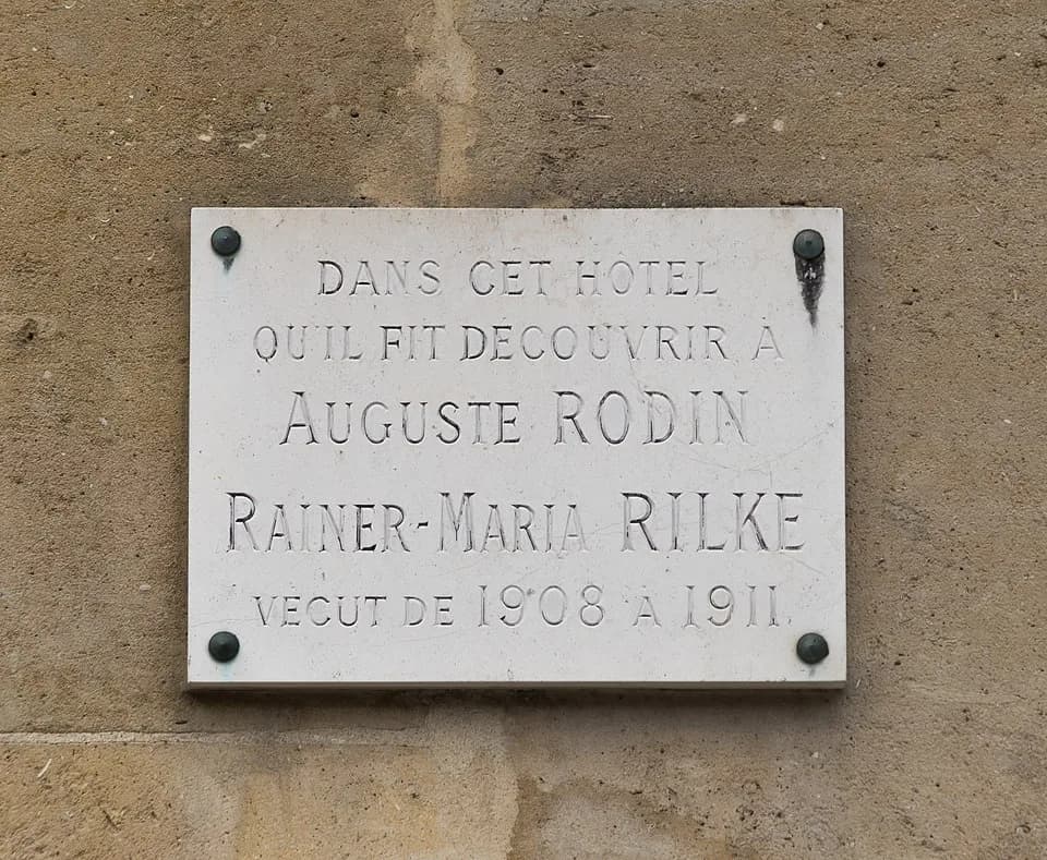 Auguste Rodin - Plaque in Hôtel Biron, Rodin museum, Paris