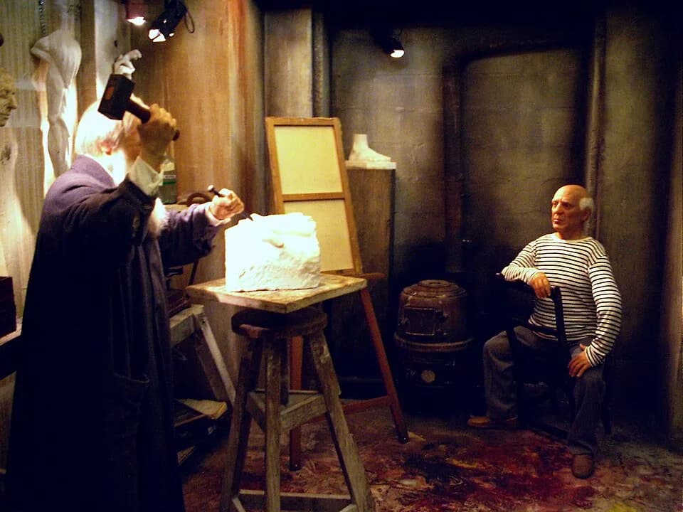 Auguste Rodin - Picasso and Rodin scene in the Greven wax museum in Paris (from 2006)
