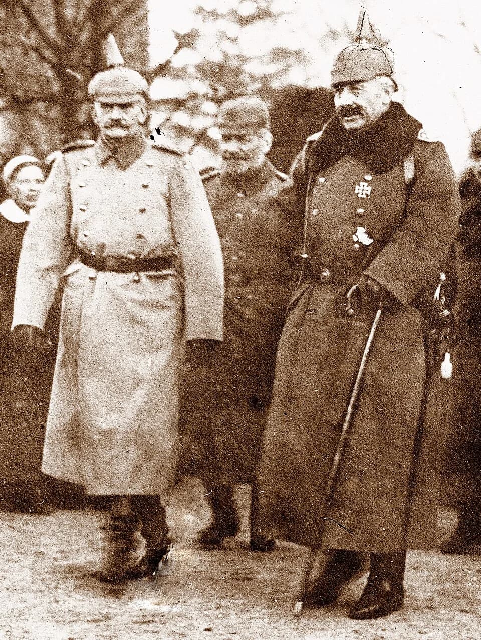 Wilhelm II - Landtagspräsident (Großherzogtum Sachsen) Dr. Alfred Appelius mit Kaiser Wilhelm II. im Felde (1. Weltkrieg)