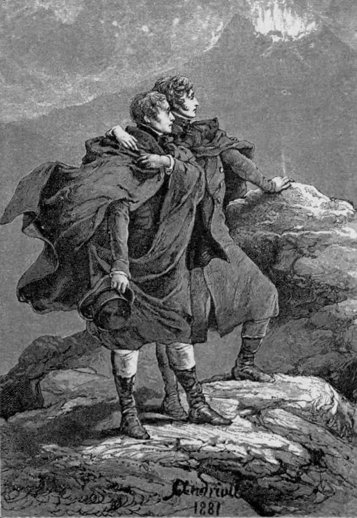 Adam Mickiewicz - Adam Mickiewicz z Antonim Edwardem Odyńcem na Wezuwiuszu