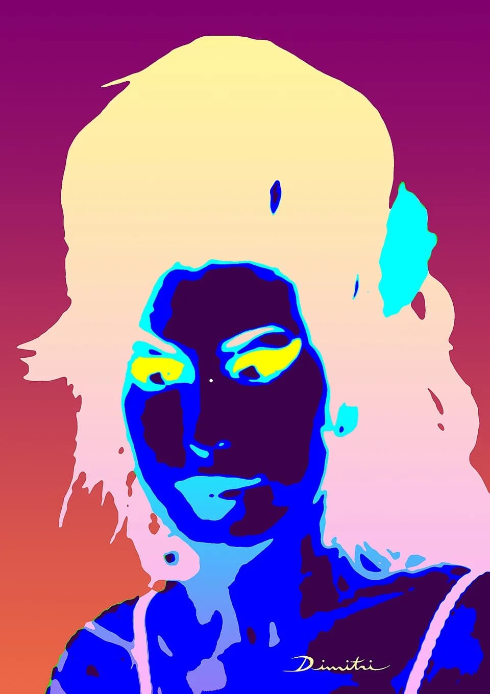 Amy Winehouse - Afterimage by Dimitri Parant, concentrate 30 seconds on the white dot and close your eyes 10 seconds.