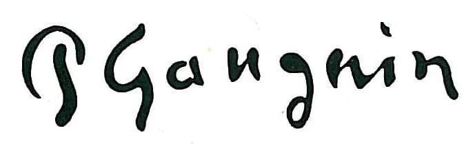 Paul Gauguin - autograph of the painter Paul Gauguin