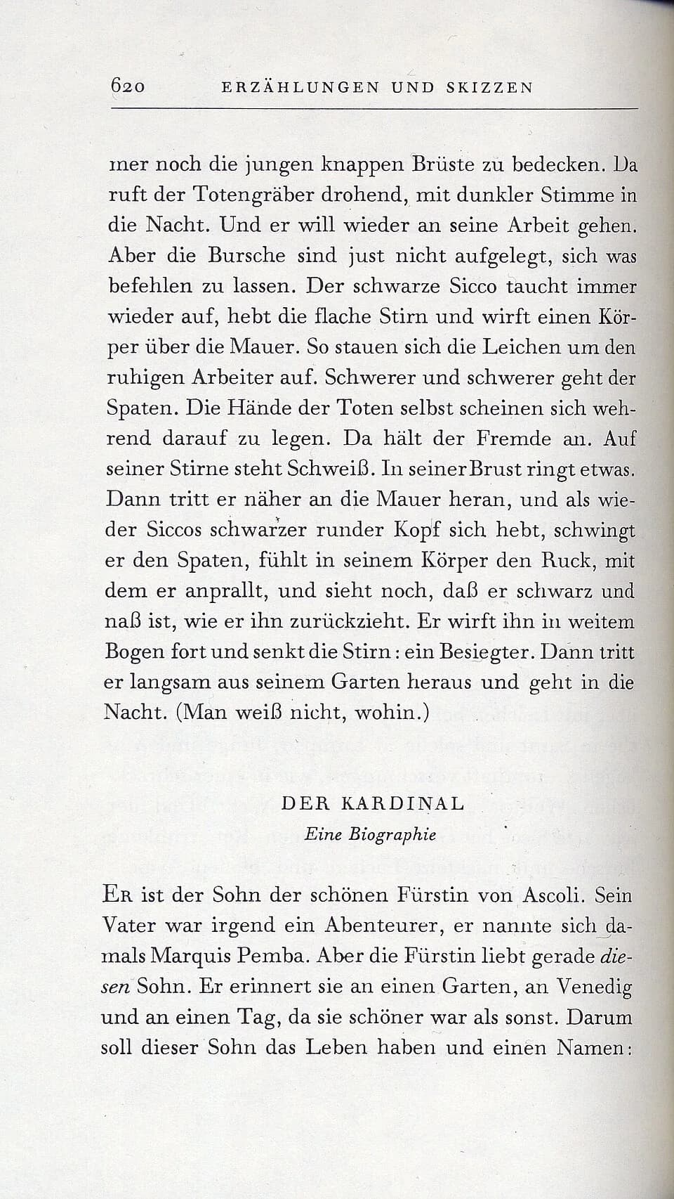 Rainer Maria Rilke - Der Kardinal, 1. Seite