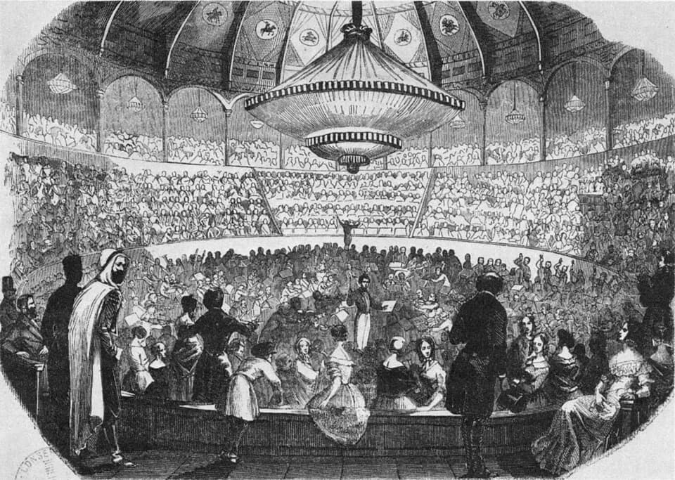 Hector Berlioz - "Concert given by M. Berlioz in the hall of the Cirque Olympique, on the Champs-Élysées" (L'Illustration, 25 January 1845)