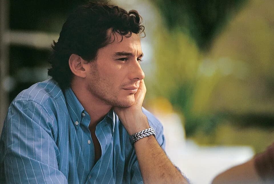 Ayrton Senna - Ayrton Senna in a relaxed pose