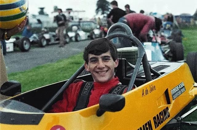 Ayrton Senna - Ayrton Senna in his Van Diemen Formula Ford car in 1981