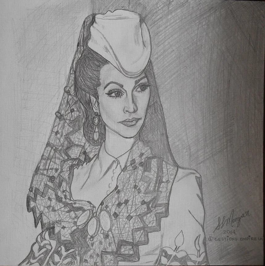 Vivien Leigh - Dessin original de l'artiste SLMorgan