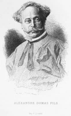 Alexandre Dumas fils - Grabado de Alejandro Dumas (hijo) realizado por François Eugène Burney (1845-1907).