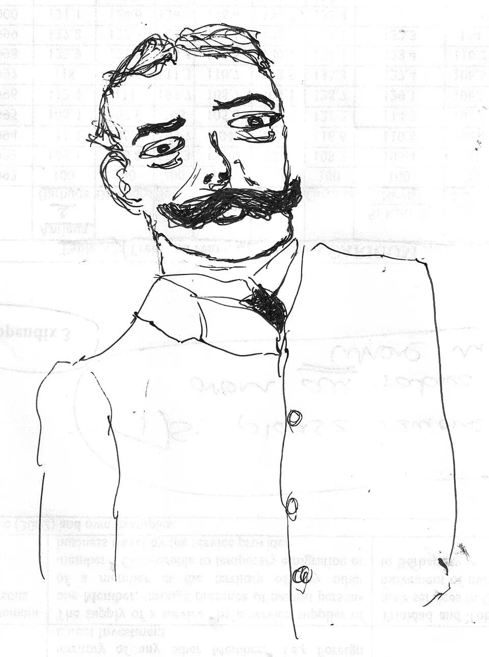 Ferdinand de Saussure - Sketch of Ferdinand de Saussure