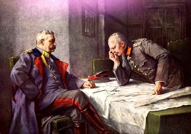 Paul von Hindenburg - Paul von Hindenburg (left) and Erich Ludendorff. Painting by Professor Hugo Vogel.