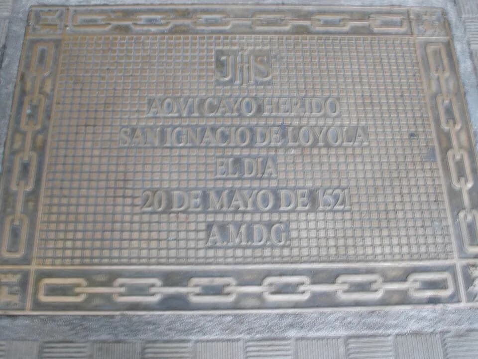 Ignatius of Loyola - San Ignacio's placard on the street of Pamplona