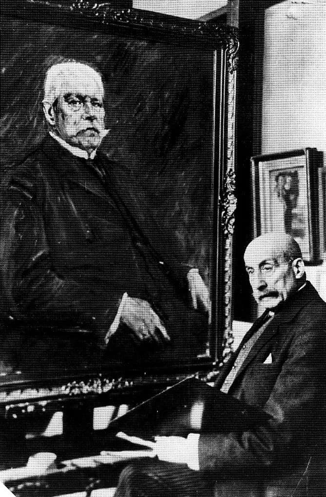 Paul von Hindenburg - de:Max Liebermann vor dem „Bildnis de:Paul von Hindenburg“, 1927.