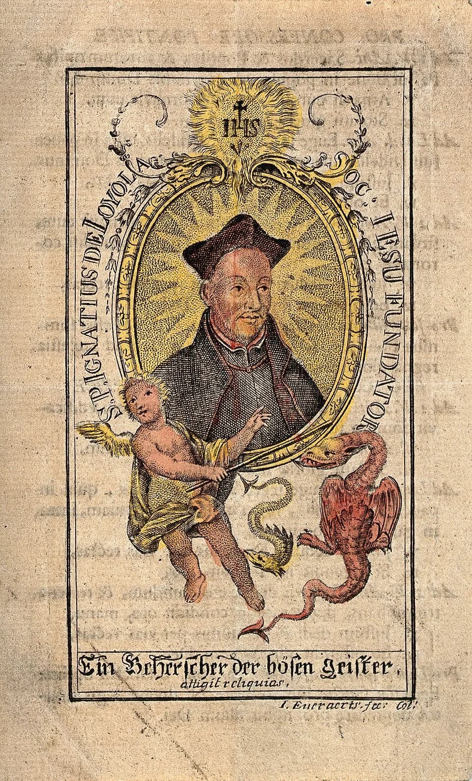 Ignatius of Loyola - Saint Ignatius of Loyola. Coloured engraving by J. Everaerts.

Iconographic Collections