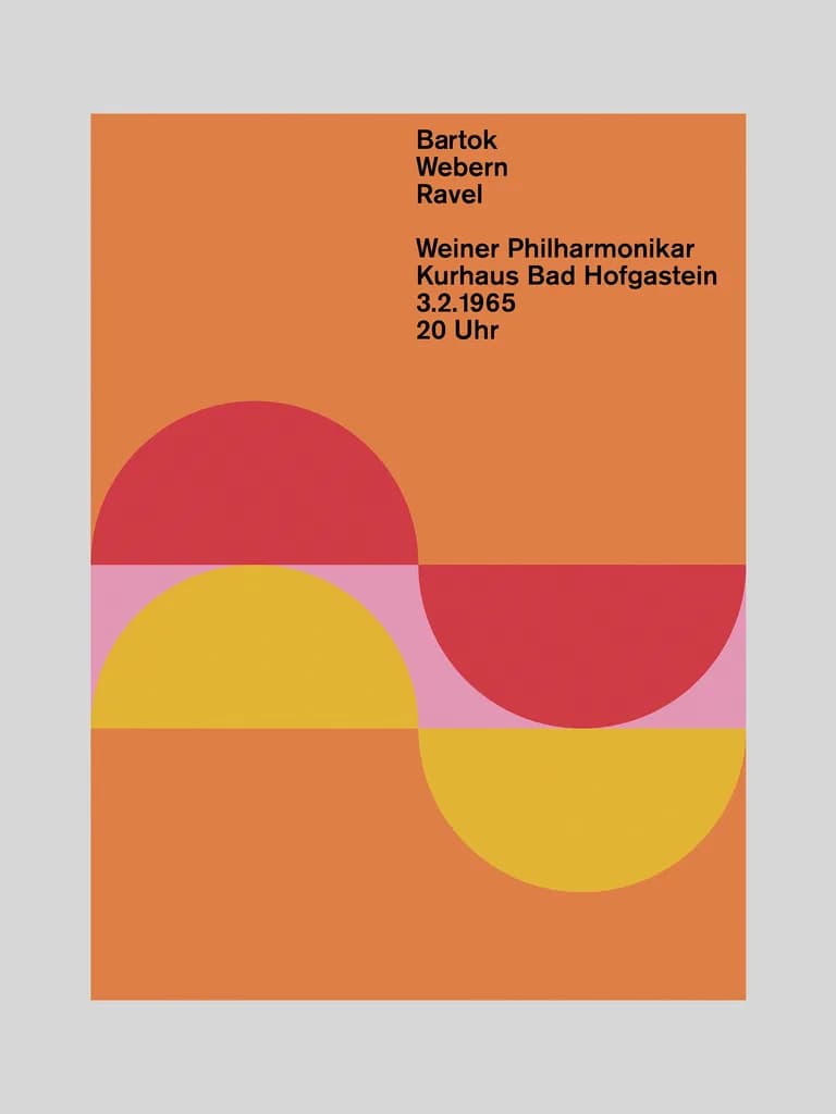 Maurice Ravel - HfG Ulm
Design: Margarete Kögler
Lecturer: Otl aicher

Poster