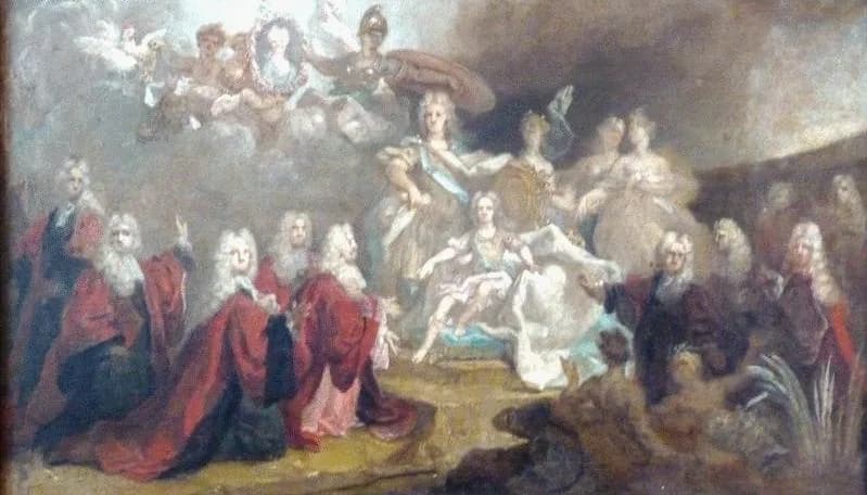 Louis XV of France - Fiançailles de Louis XV et Marie Anne Victoire de Bourbon, Nicolas de Largillière, 1722, musée Carnavalet, Paris.jpg