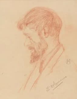 D. H. Lawrence - Portrait of D.H. Lawrence, by Maria Hubrecht. 1920/1921