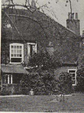 D. H. Lawrence - Photograph of back of house and garden