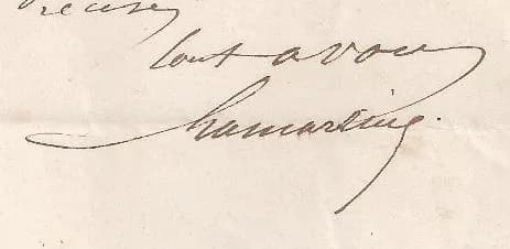 Alphonse de Lamartine - Signature Lamartine