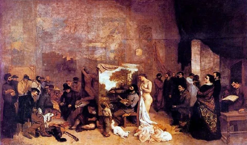 Pierre-Joseph Proudhon - Courbet, Gustave - The Painter's Studio -1855.jpg