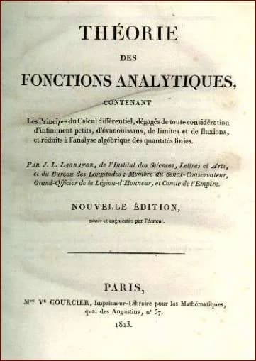 Joseph-Louis Lagrange - Théorie des fonctions analytiques, wydane w 1797
