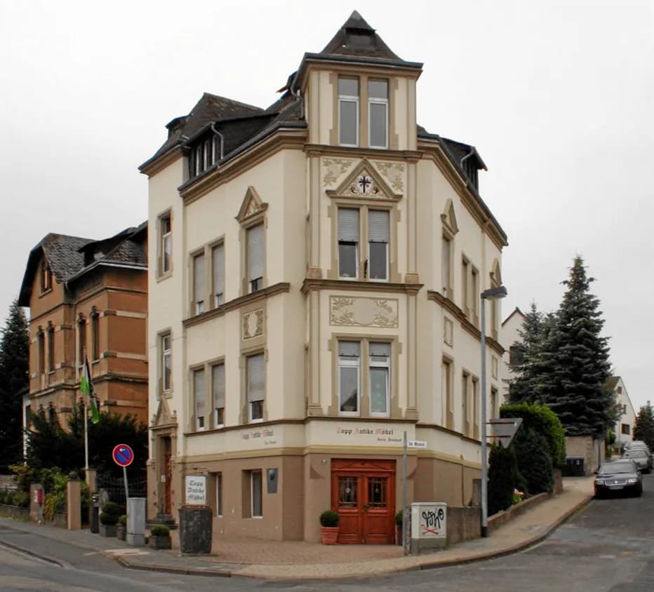 Charles Bukowski - Das Geburtshaus von Charles Bukowski in der Andernacher Aktienstraße 12, Ecke Aktienstraße/Im Winkel