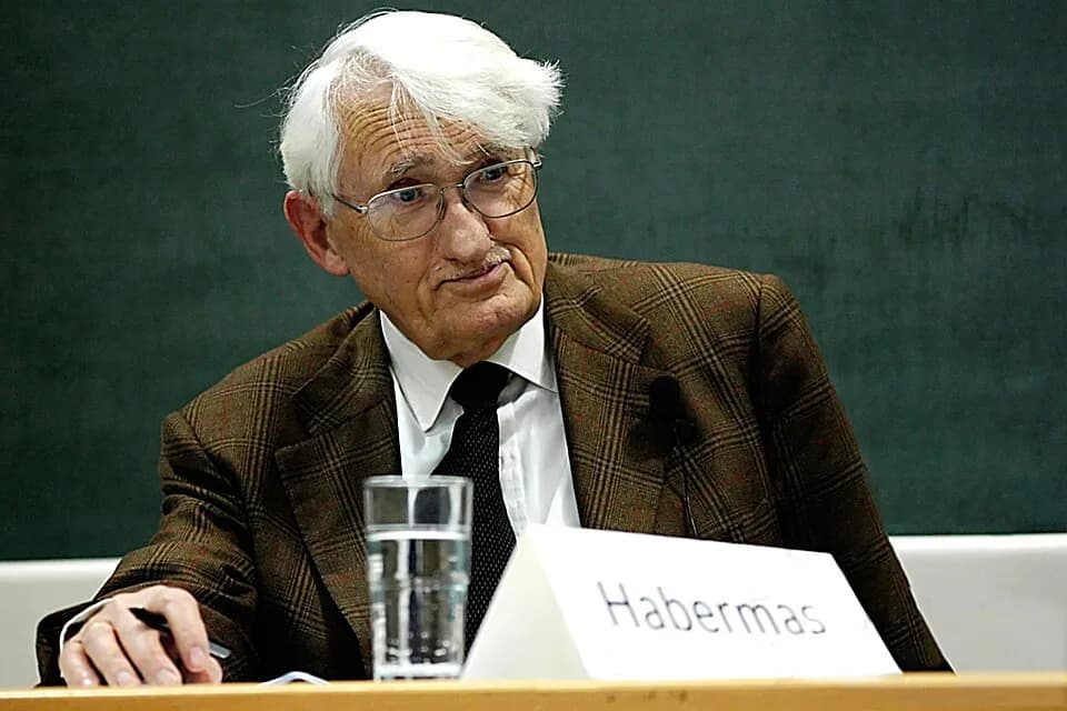 Jürgen Habermas - Jürgen Habermas during a discussion in the Munich School of Philosophy