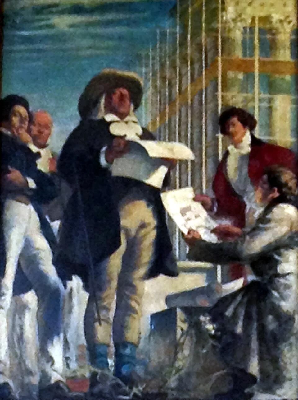 Jeremy Bentham Rollweiser - Henry Tonks' 1923 mural - The Four Founders of UCL