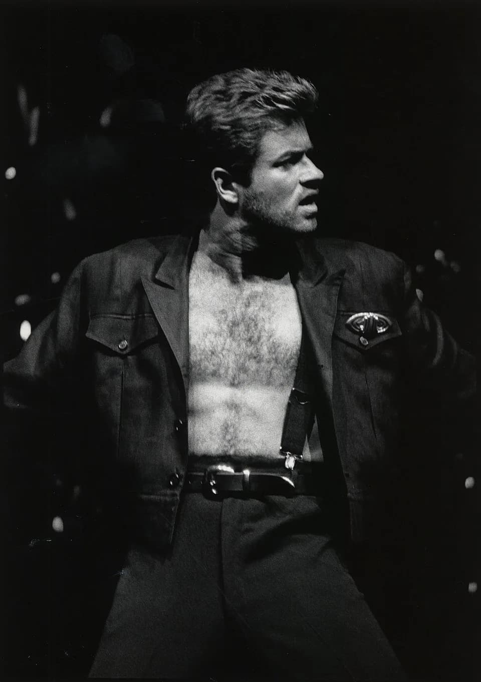 George Michael - George Michael performing on The Summit stage in Houston (Texas, USA) during the Faith World Tour in 1988