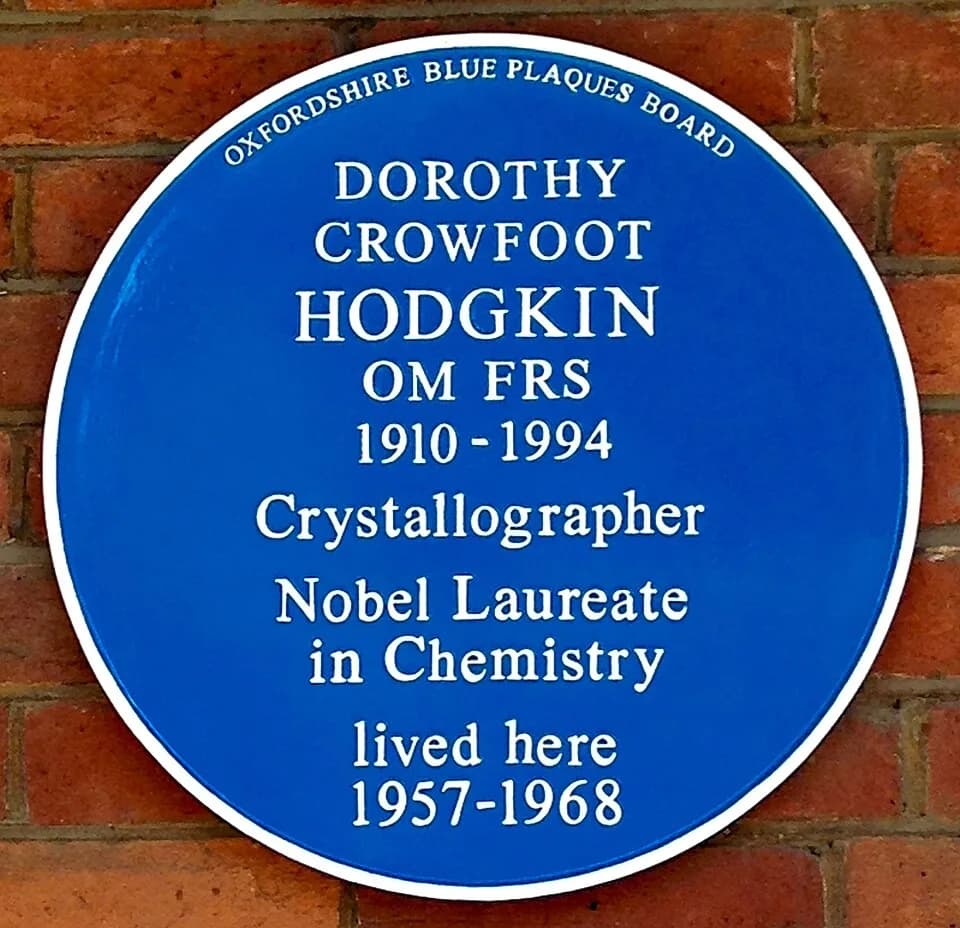 Dorothy Hodgkin - Dorothy Hodgkin blue plaque in 94 Woodstock Road, Oxford
