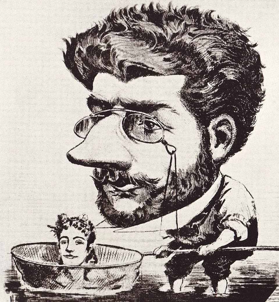 Georges Bizet - A caricature of the French composer Georges Bizet