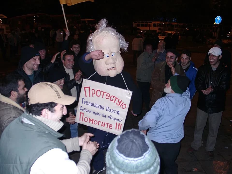 Eduard Shevardnadze - Tbilisi, Rose Revolution 2003.