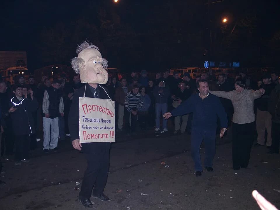 Eduard Shevardnadze - Tbilisi, Rose Revolution 2003.